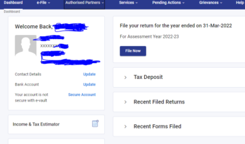 Income tax E-filing